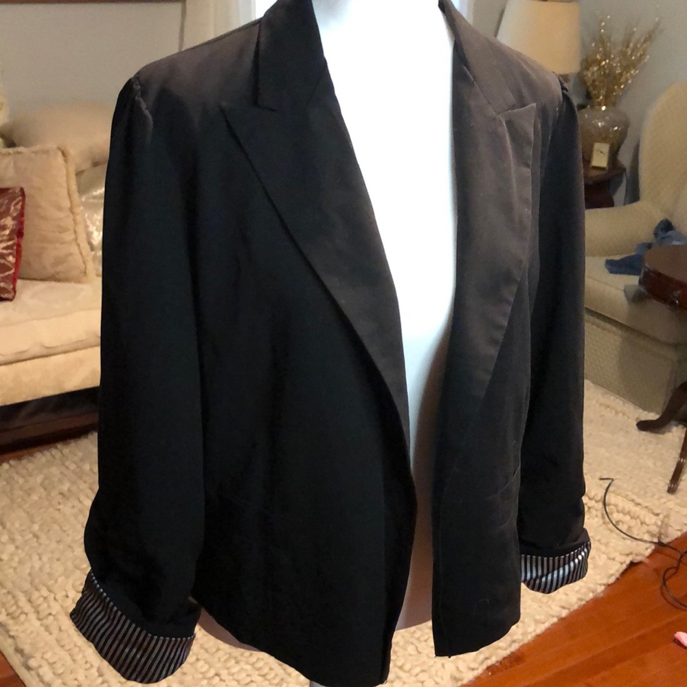 Black Blazer/ Jacket with adjustable cuff design
